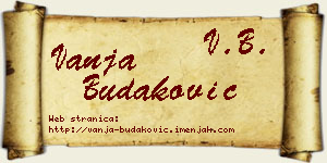 Vanja Budaković vizit kartica
